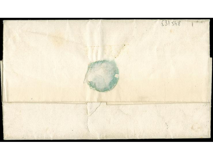 1858, 3 baj on brown, slightly touched at left with double separation lines, tied to pre-printed letterhead of the Ministry o