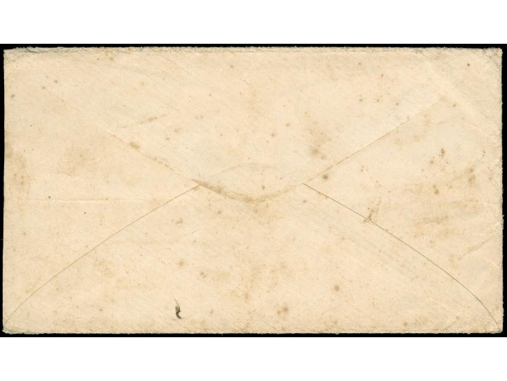 ROCKFORD TEN. JUL/16 and ms. "Paid 5" alongside on stampless cover, addressed to Paris Tennessee, few spots, otherwise fine. 