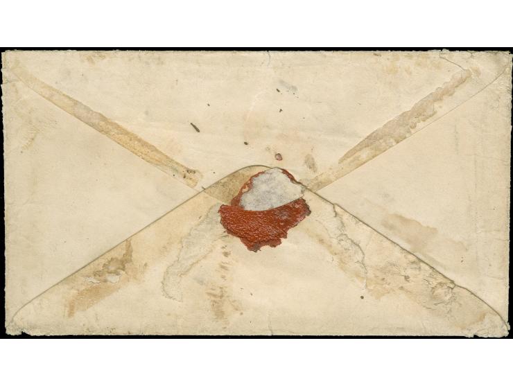 1863, Turned and Reused: Jefferson Davis 10 c. blue tied to reused cover by LAKE CITY FLA DEC/3 cds. to Welaka Fla. The cover