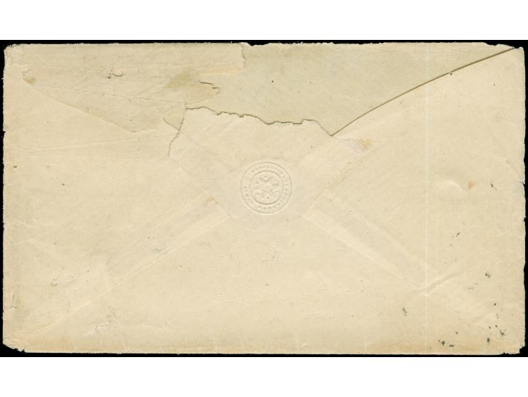 1863, 10 cent blue, ´frame lines´. Three full framelines and at left part of frame at top, deep impression with fresh color, 