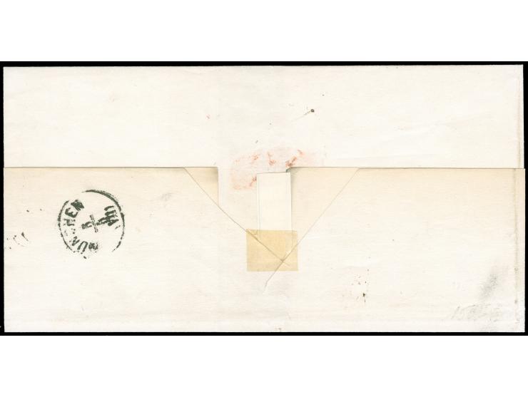 7 Kreuzer ultramarin, links unten etwas berührt, sonst voll- bis breitrandig, mit DKr. "LANDSHUT 5 Mai 1869" und nebengesetzt