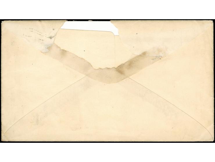 1862, J. Davis pair 5 c. light blue with ms. cancel, ‘Morgantown N.C. Mar/30’ blue cds. alongside, addressed to ‘Gen. S.F. Pa
