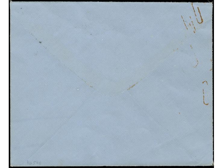½d. on 5 pfg., block of four, fresh color and mostly good perforation, tied by cds. “APIA” to local cover, upper right stamp 