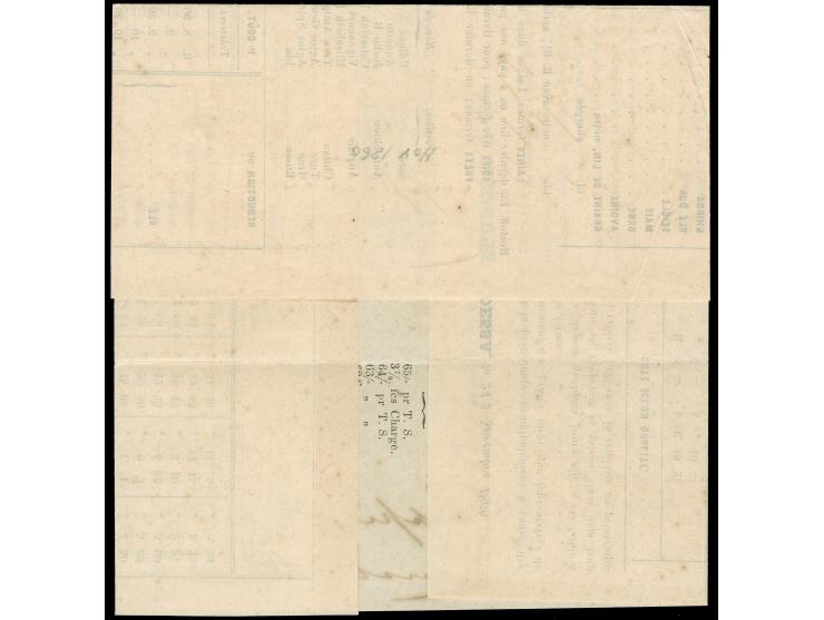 1860, Odessa Ephrussi &amp; Cie. grain market report, open circular mail from Odessa 2/Nov/1860 to Constantinople with arriva