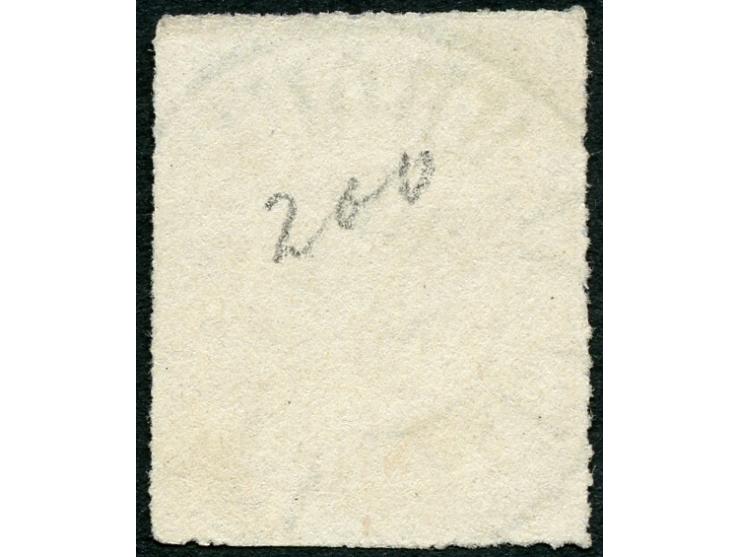 1865/71, Coat of Arms 4 c. greenish-yellow, colourless rouletted, fresh colour, central strike of Luxembourg 30 MARS cds., fi