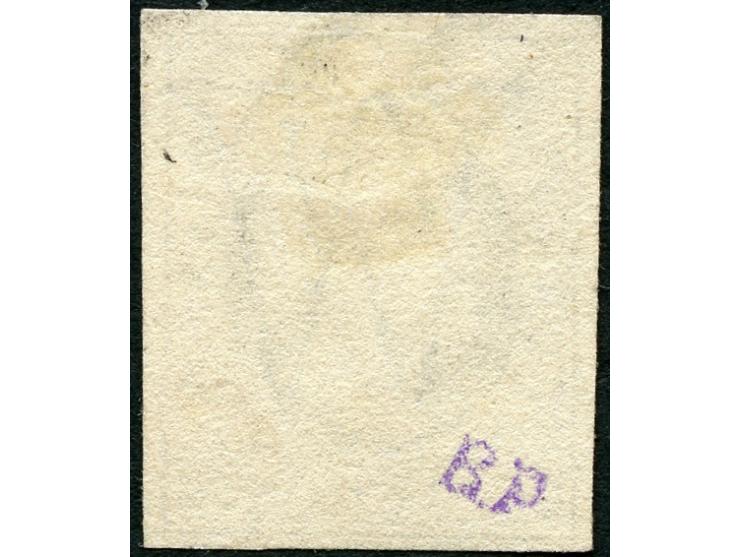 1852, 10 c. grey-black, clear to good margins, neatly cancelled by circle of 9 bars Remich, fine and scarce, sign. B.P.
