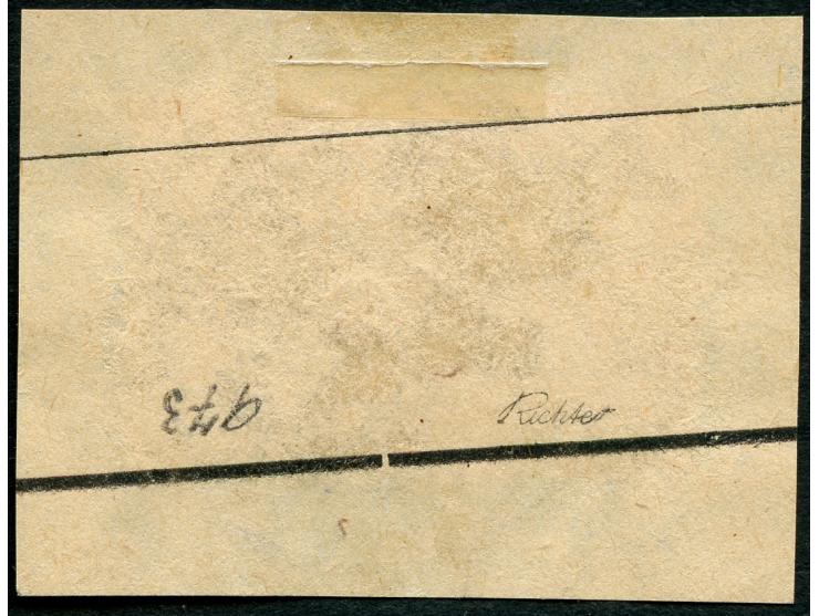 1918, 40 K. auf 30 Pfg Gebührenzettel mit zweizeiliger kyrillischer Inschrift, tadellos gestempelt auf Briefstück - die Entwe