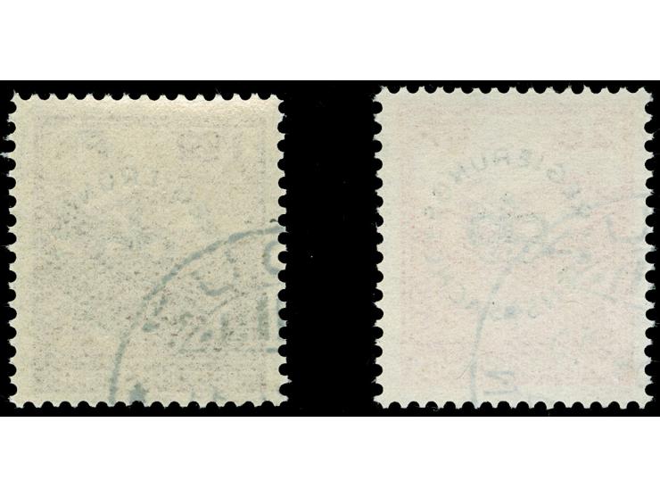 1933, Landschaften 25 Rp. und 1,20 Fr. kpl., sauber gestempelt, Befund Hoffner BPP (2025)