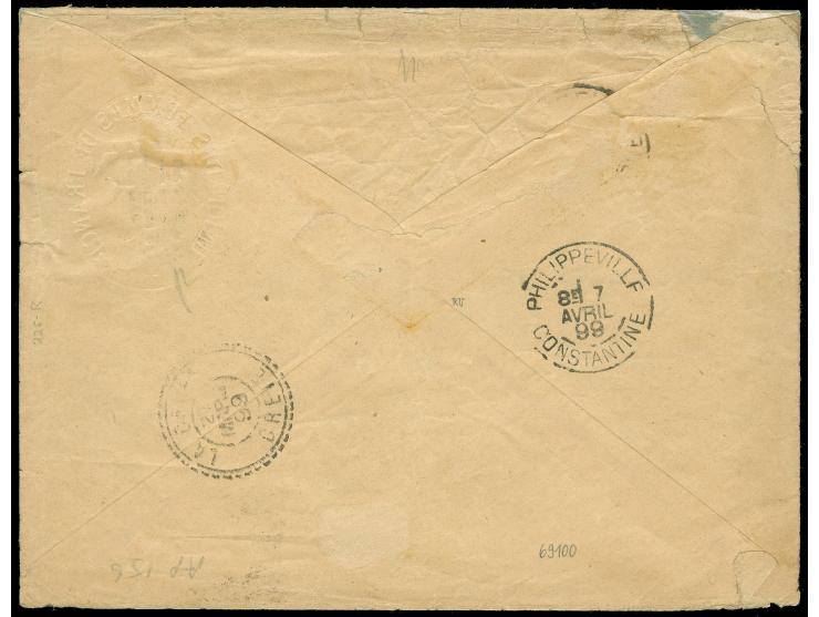 1899, Sitia Free of charge military envelope (embossed "Union des Femmes de France"), handstamped with clean "SITIA 20.Mars.9