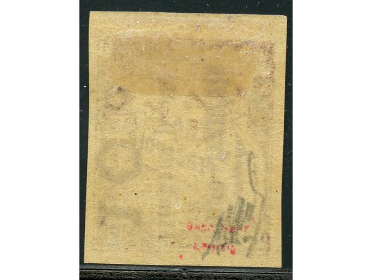 1892, 1 Fr. maroon postage due vertical surcharge "Congo francais / Timbres poste" and “10 c”, imperf, well margines, unused,