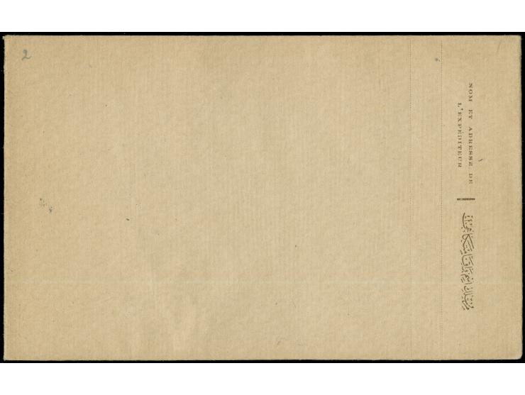 1919, 1 Pia. postal stationery registered envelope overprinted "CILICIE" (Type I large), small size (152x95mm) unused, very f