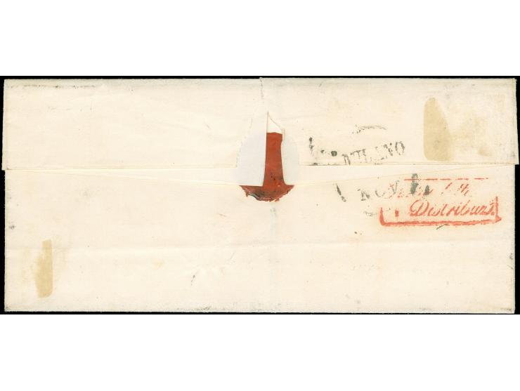 "CREMONA .. NOV.", L2 sowie L1 ohne Datum auf Handpapier 15 Centesimi, voll- bis breitrandig, auf kleiner Briefhülle nach Mai