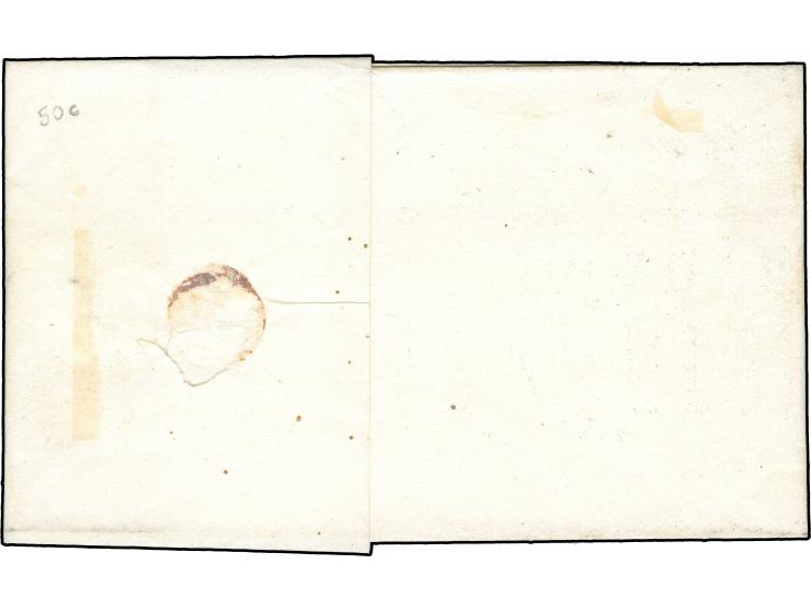 "PIAZZOLA 30 GIU", L2 in blauschwarz auf 1858, 10 Soldi, Type II, auf Briefhülle nach Valstagna. Name in der Adresse abgeände