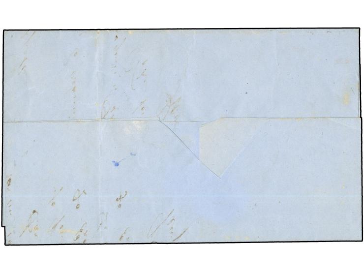 1862, 10 Rp blau vollrandig auf Faltbrief, datiert 27/August 1862, Registerbüge berühren nicht die Marke, von VEVEY nach Oron
