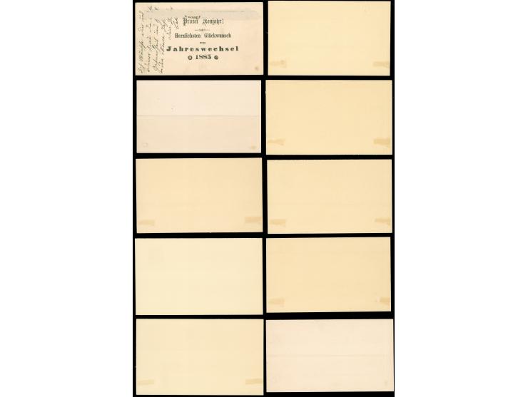1878/1900, postal stationery: 15 postcards and 4 answering cards including 2+2 C green overprinted ‘Servicio Urbano’ unsepara