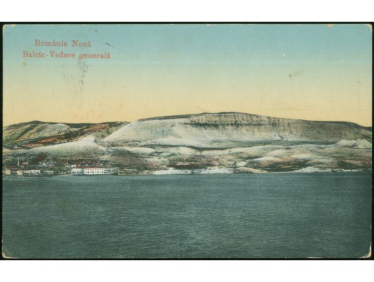 1914, "BALCIC" occupation of Bulgaria, 5 bani green on postcard "Romania Noua Balcic" to Bukarest, fine.
