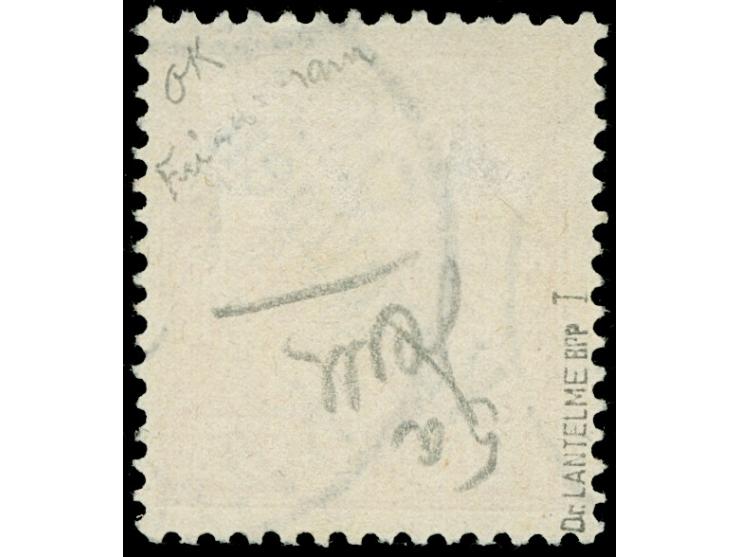 25 Pfg. mit sauberem Stempel von Ponape. Ganz kleine Schürfstelle im Falzbereich, sonst einwandfrei. Signiert Dr. Lantelme BP