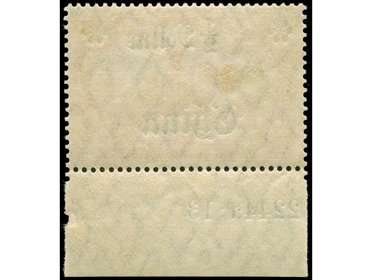½ $ auf 1 M. Friedensdruck, Abstand 9,5mm, Unterandstück mit HAN 2244a.13, postfrisch, einwandfrei, unsigniert