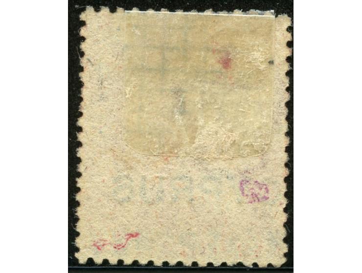 1880, QV 1 d. red overprinted Halfpenny (18mm.), unused, plate 220, variety shifted perforation into right stamp, fine.
