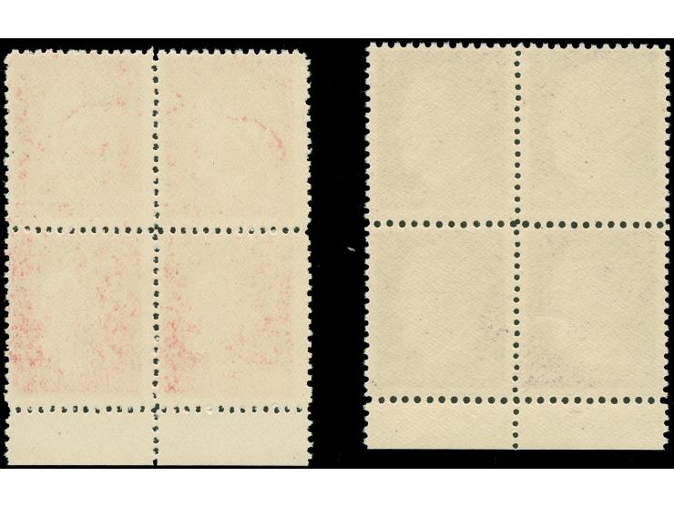 ANERIKANISCHEFÄLSCHUNGEN FÜR DEUTSCHLAND: 1944, Hitler 6 Pfg. und 12 Pfg., Unterrand-Viererblock, gez. 12 ½, postfrisch, tade