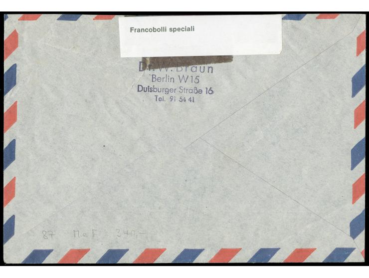 1952, Ludwig van Beethoven 30 Pfg. im waagerechten Unterrandpaar mit Stempel “BERLIN-CHARLOTTENBURG 4 19.5.53” als portogerec