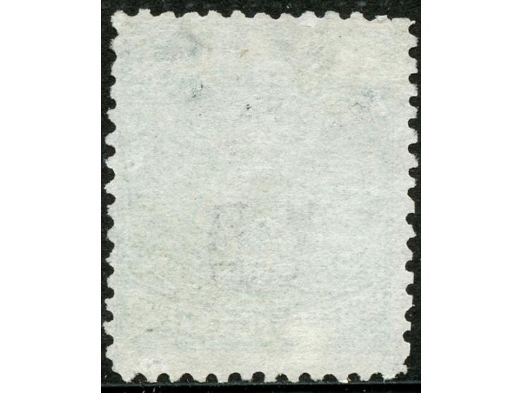 1874, Overprinted at "The Polynesian Gazette", Levuka : 6 c. on 3 d. green, light shade, overprinted Gothic V.R. (Type 5) in 