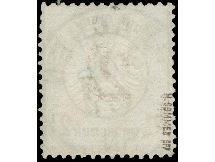 “AACHEN 1 *a 30.8.75” sehr klar auf Ausgabe 1874 2½ auf 2½ Gr., die farbfrische Marke ist gut geprägt, gut gezähnt und in ein