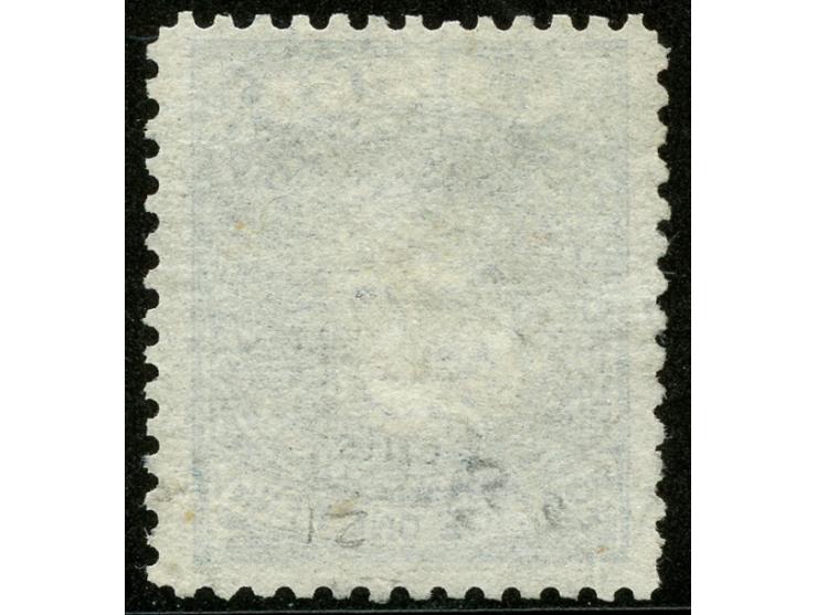 1874, Overprinted at "The Polynesian Gazette", Levuka: 2 c. on 1 d. blue overprinted Roman "V.R." (Type 6) in black, a fine u