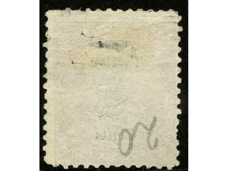 1874, Overprinted at "The Polynesian Gazette", Levuka: 12 c. on 6 d. rose overprinted Roman V.R. (Type 6) in black, used, var