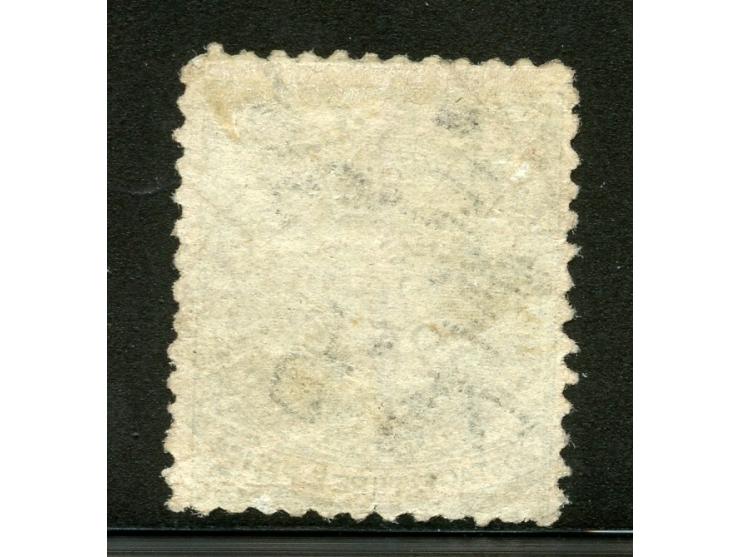 1875, Overprinted at "The Polynesian Gazette", Levuka: 2 c. on 3 d. green overprinted in red below V.R., clear cancelled G.P.