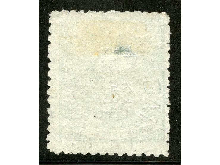 1875, Overprinted at "The Polynesian Gazette", Levuka: three stamps 2 c. on 3 d. green (T6) overprinted in red, light cancell