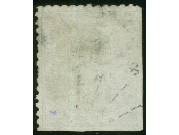 1875, Overprinted at "The Polynesian Gazette", Levuka: 2 c. on 3 d. green (T5) overprinted in black, light cancelled, variety
