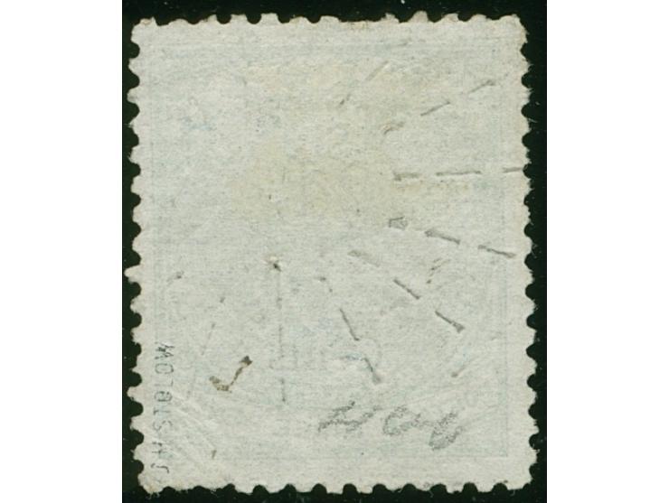 1875, Overprinted at "The Polynesian Gazette", Levuka: 2 c. on 3 d. green (T5) overprinted in black, clear sunburst cancelled