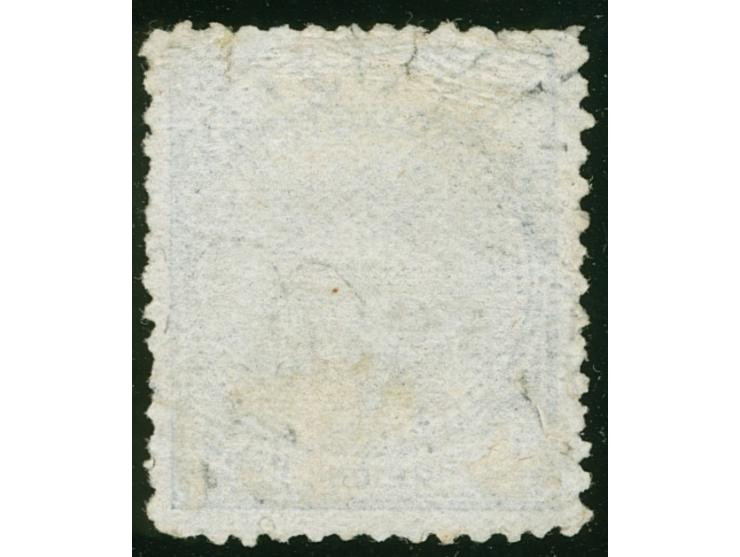 1876/77, Govt. Printing: 1 p. dull blue on wove paper with monogram "VR" overprint, variety ‘VOID CORNER’ at top left, Levuka