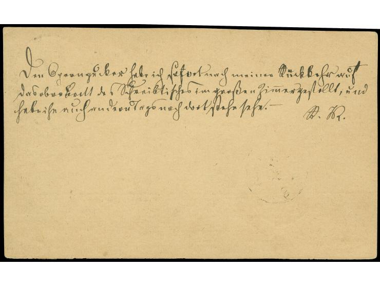 “CRIMMITSCHAU ** 24.11.75” klar auf großer Schild ½ Gr. orange auf amtlicher Postkarten-Formular nach Dresden-Neustadt mit vo
