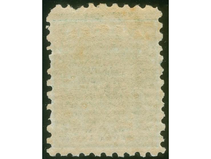 1877, Govt. Printing: 2 d. on 3 d. yellow-green, on laid paper with monogram "VR" overprint, perforation 11, unused, two shor