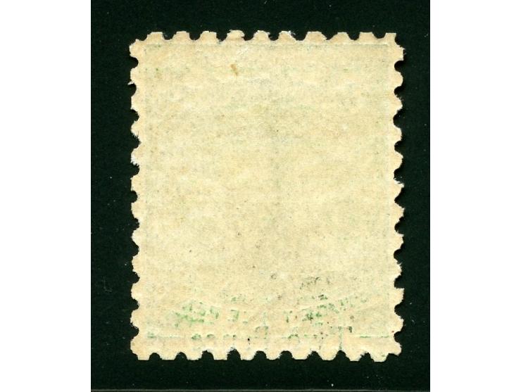 1877, Govt. Printing: 2 d. on 3 d. yellow-green, on laid paper with monogram "VR" overprint, perforation 10, unused, good per