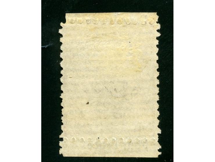 1877, 4 d. on 3 d. mauve, on laid paper with monogram "VR" overprint, perforation 12½, unused, variety ‘shifted to double ove
