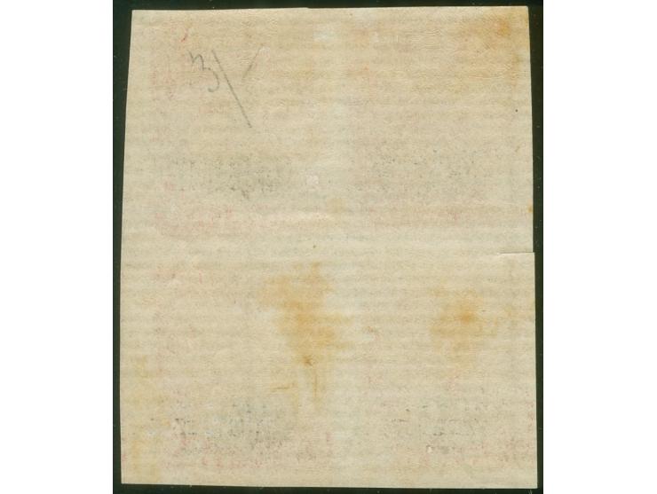 1876, On paper lithographed “VR”: 6 d. carmine-rose on wove paper from the Printer's Waste / Trial sheets, imperforated block