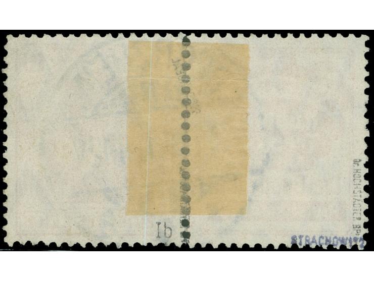 1911/12, Germania Reklame 2 + 10 Pfg., waagerechtes Paar, entwertet “Pforzheim 2.11.11”, getrennt, mit Falz fixiert, kleiner 