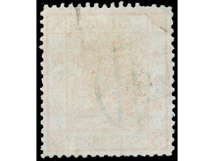 1883, 3 ca. red large dragon, used, clear cancelled, few short perforations, otherwise fine.
