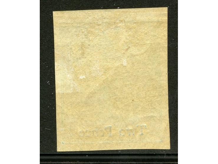 1878/99, 2 d. on 3 d. green on wove paper, unused, variety imperf, fine.
