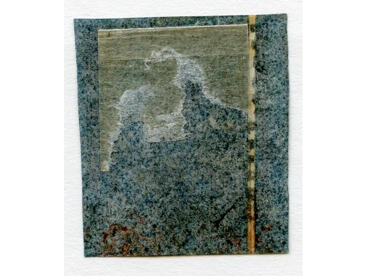 1862, Tughra First Printing, 2 pia. black on thin deep blue paper,variety ‘natural pre printing paper fold’', light and clear