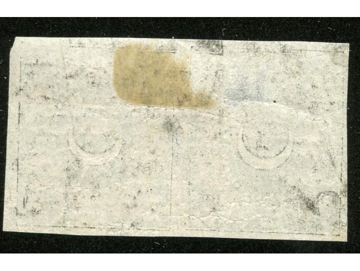 1865, pair 20 para black plate proof, imperf, on very thin paper, scarce and very fine. Certificate du Vachat (2010). (Isfila