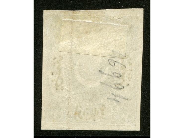 1867, 10 para green, imperforated colour trial proof, wide margins, unused no gum, fine. (Isfila 35ER13)