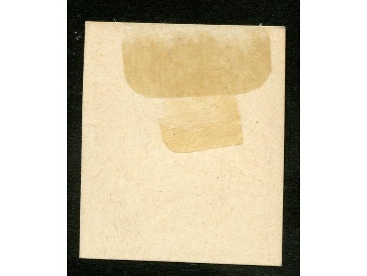 1876, 1 piaster orange-yellow, imperforated colour trial proof on cardboard without overprint, wide margins, unused no gum, v