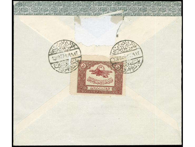 1927, Smyrna First Exhibition: complete set of 11 stamps tied to cover by special cancellation "IZMIR DOKUZ EYLÜL SERGISI POS