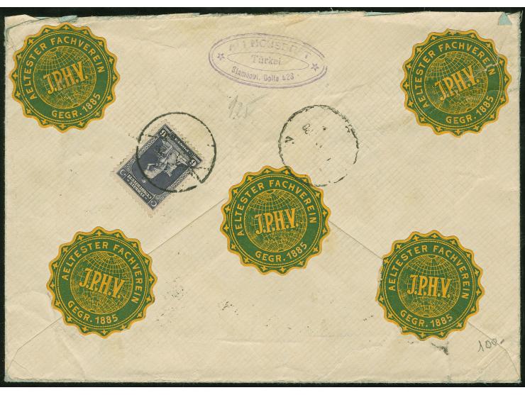 1930, Latin Characters overprinted issue: 2½ krs. on 5 krs. and 6 krs. on 10 krs. stamps performing a very high rate of 60 kr