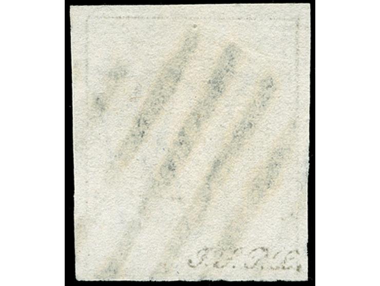 Capellen, barred circle on 1852, 10 c. gray black, clear to large margins. Signed FSPL&nbsp;