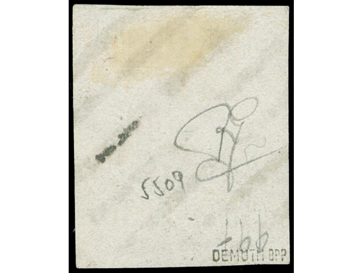 Capellen, circle of bars, clear central strike on 1859, 30 c. lilac, clear to large margins. Signed Demuth BPP and Goebel. Ex